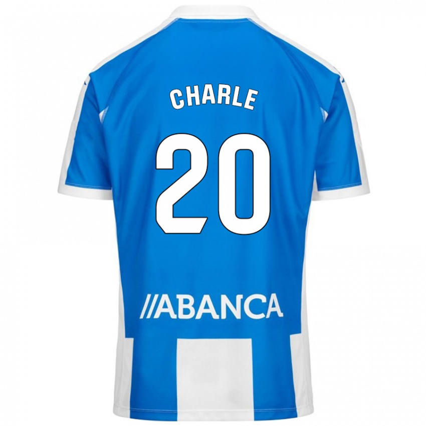 Criança Camisola Marta Charle #20 Branco Azul Principal 2024/25 Camisa