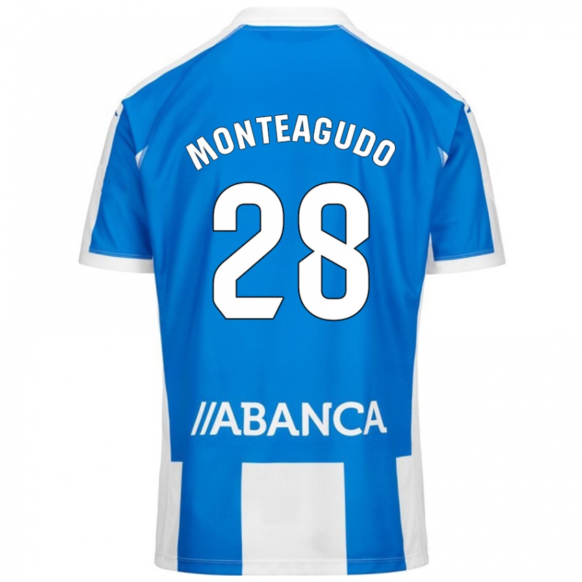 Criança Camisola Paula Monteagudo #28 Branco Azul Principal 2024/25 Camisa