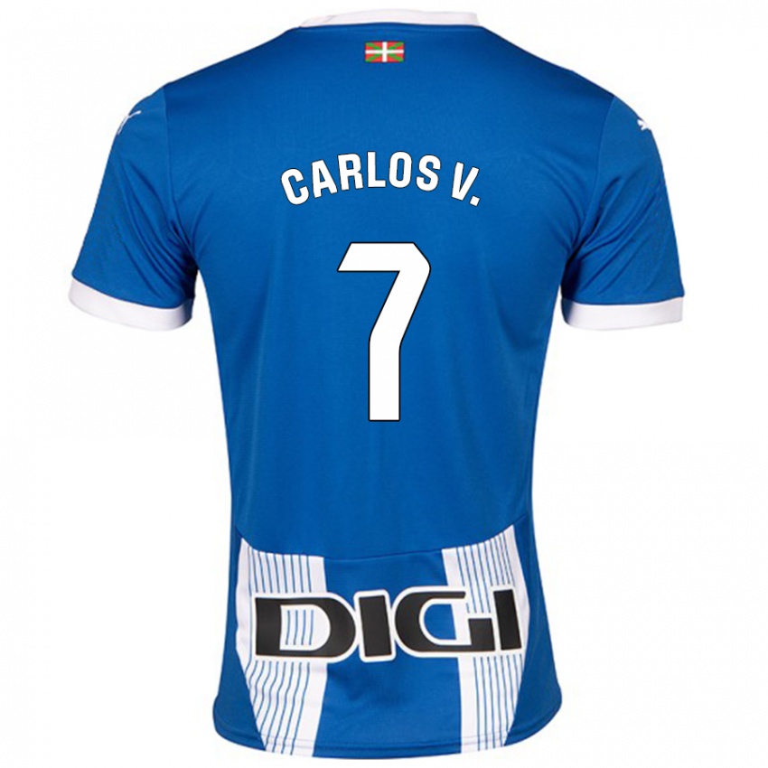 Criança Camisola Carlos Vicente #7 Azul Principal 2024/25 Camisa