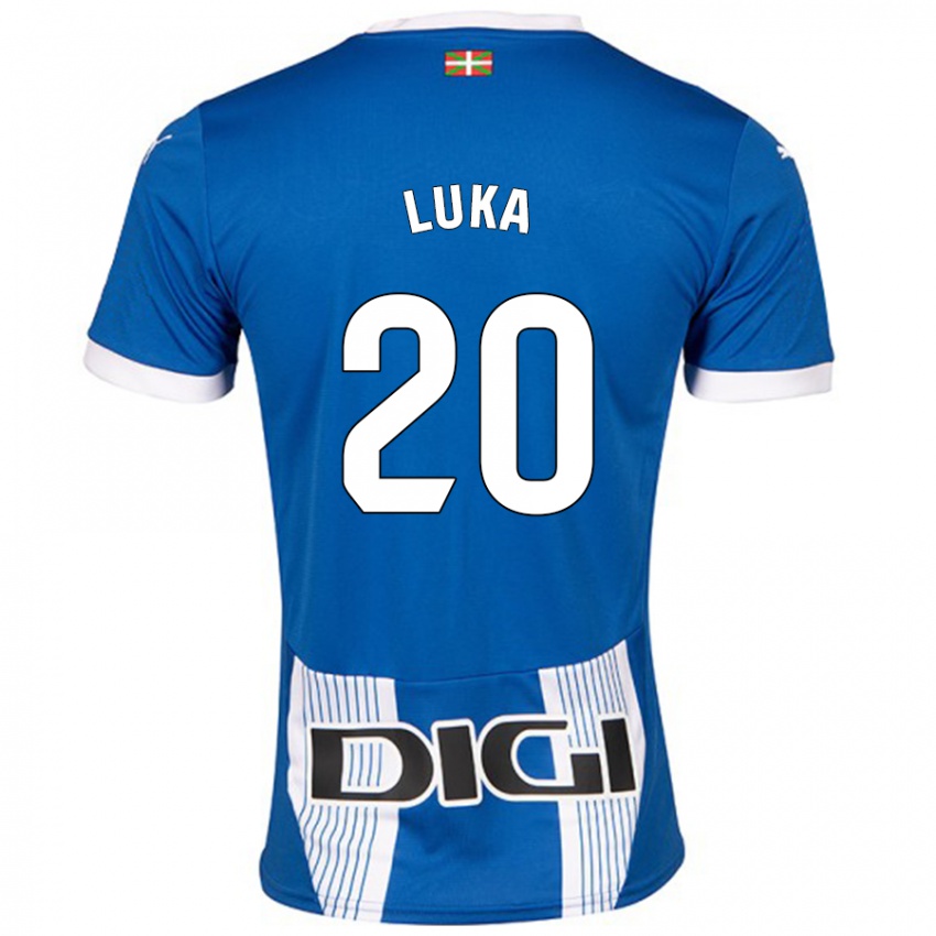 Criança Camisola Luka Romero #20 Azul Principal 2024/25 Camisa