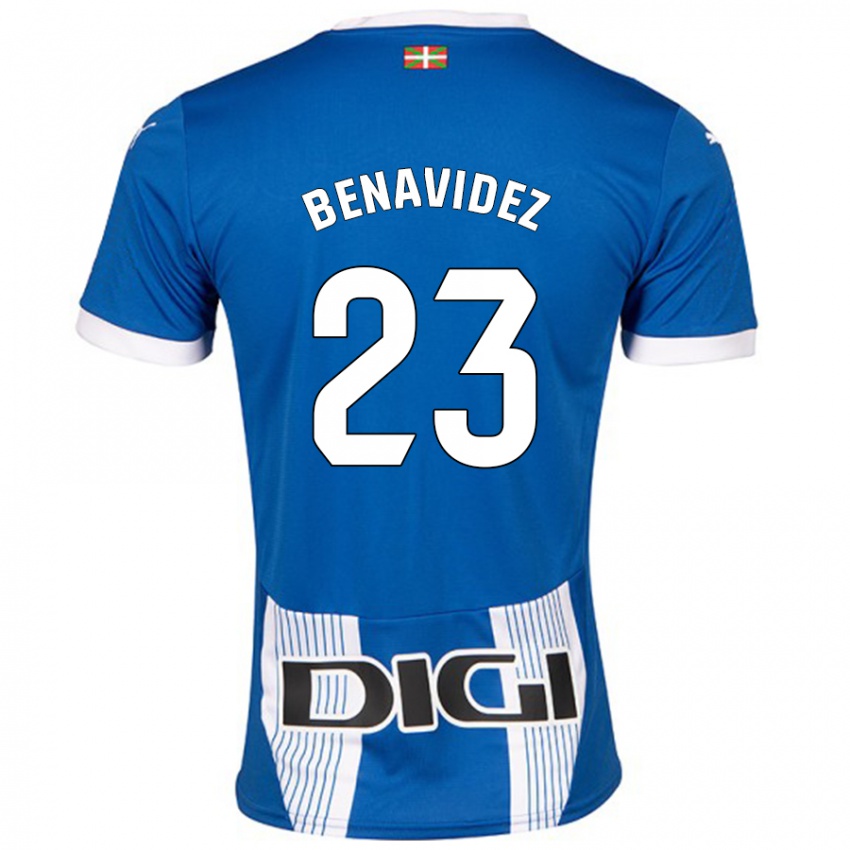 Criança Camisola Carlos Benavidez #23 Azul Principal 2024/25 Camisa