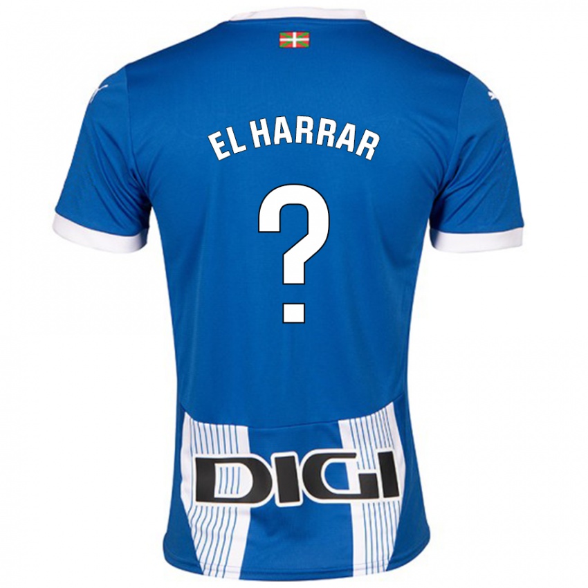 Criança Camisola Mohamed El Harrar #0 Azul Principal 2024/25 Camisa