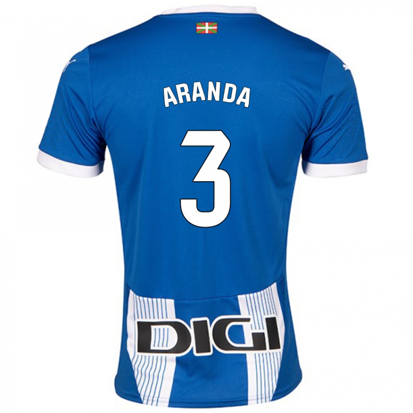 Criança Camisola Miguel Aranda #3 Azul Principal 2024/25 Camisa