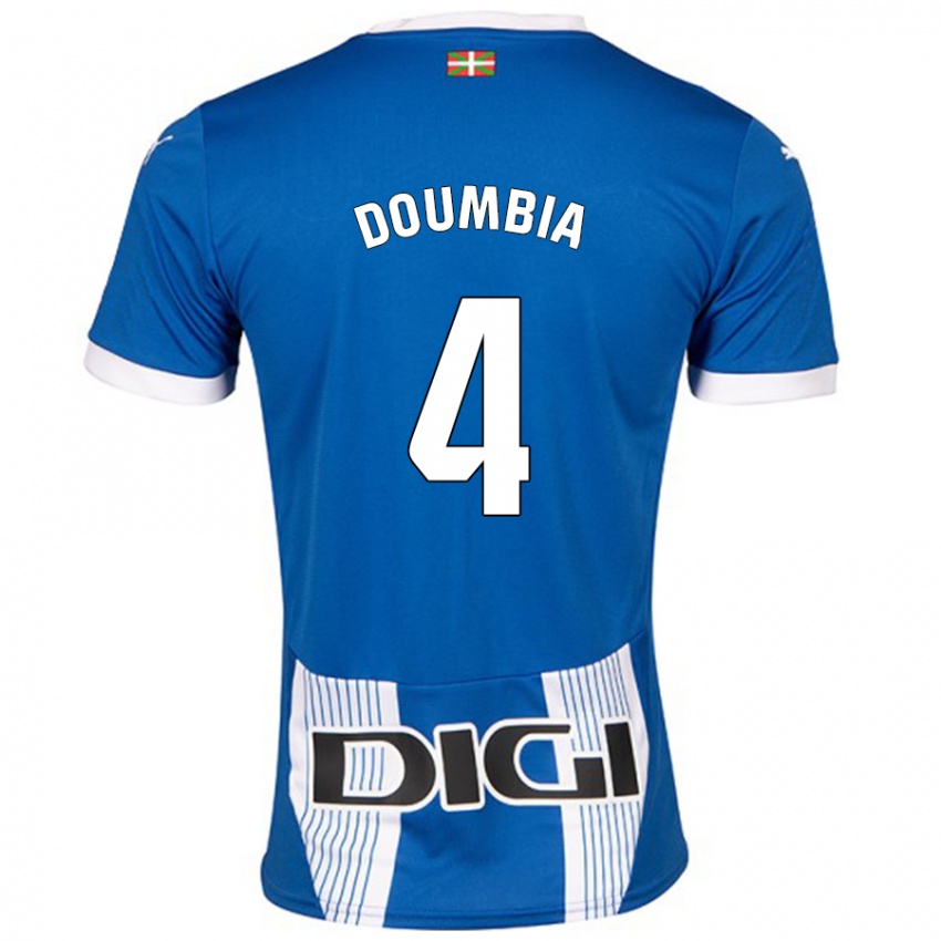 Criança Camisola Daouda Doumbia #4 Azul Principal 2024/25 Camisa