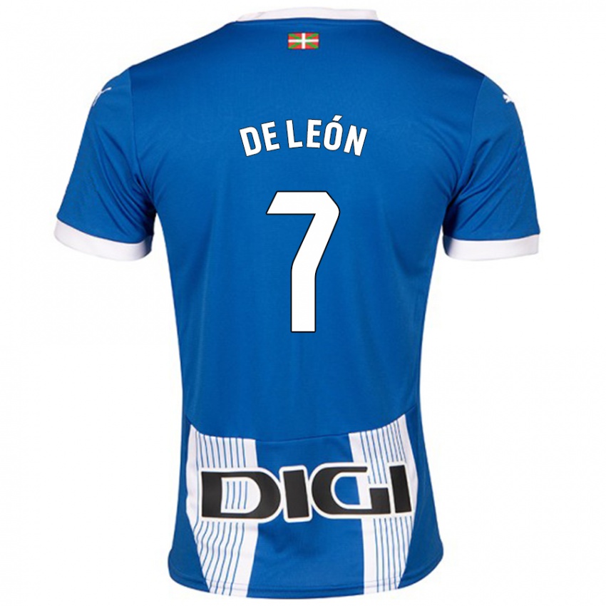 Criança Camisola José De León #7 Azul Principal 2024/25 Camisa