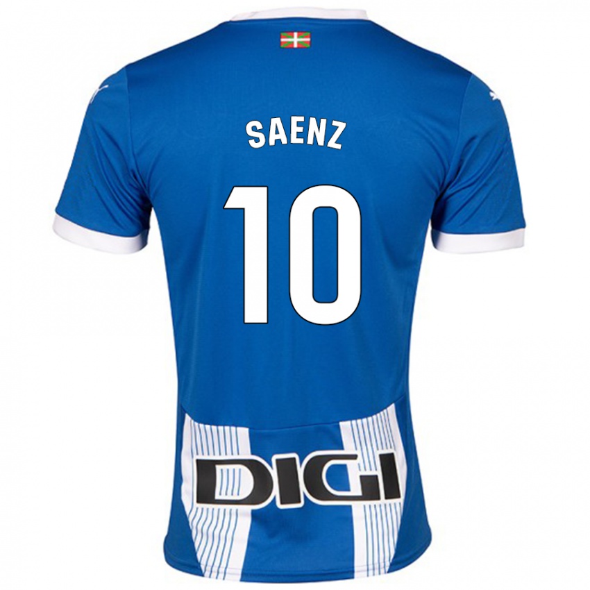 Criança Camisola Iñaki Saenz #10 Azul Principal 2024/25 Camisa