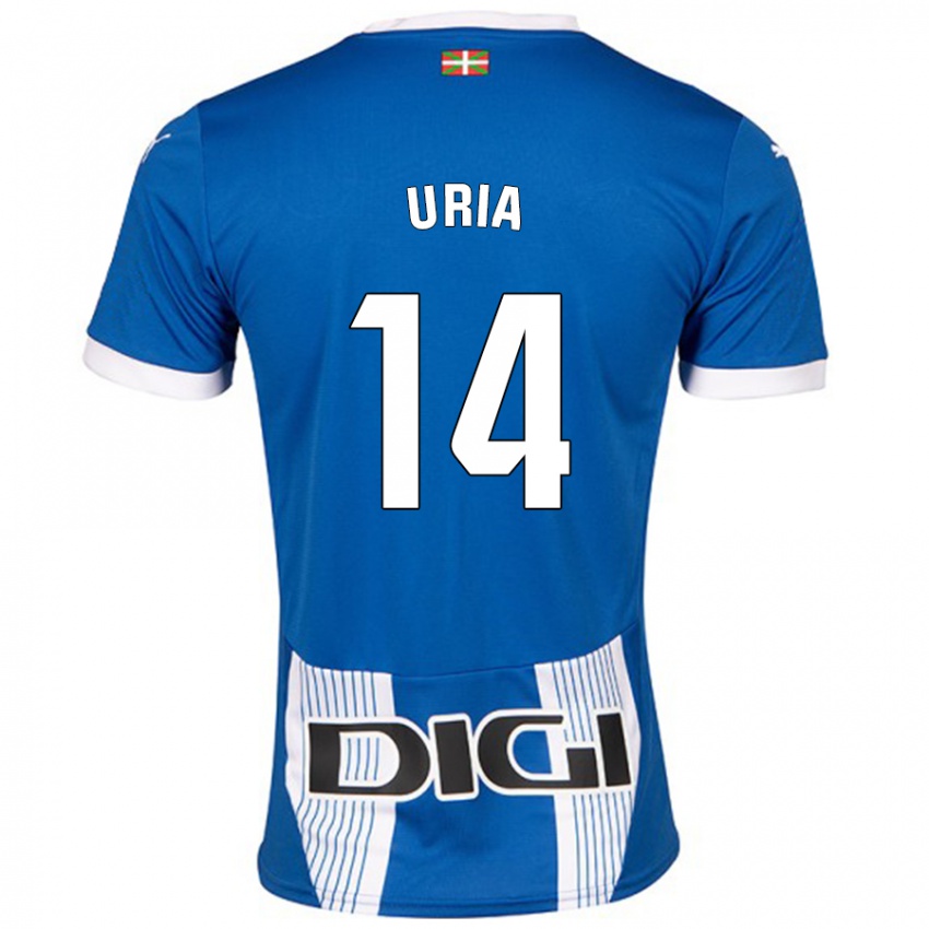 Criança Camisola Iker Uria #14 Azul Principal 2024/25 Camisa