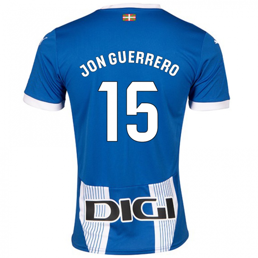 Criança Camisola Julen Jon Guerrero #15 Azul Principal 2024/25 Camisa