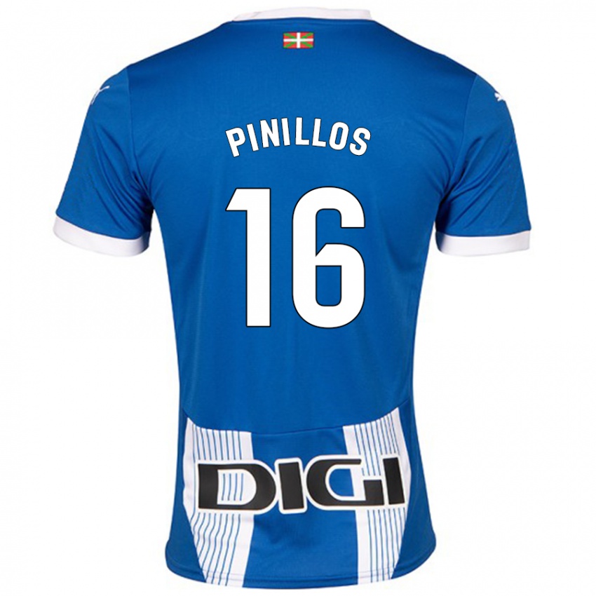 Criança Camisola Lander Pinillos #16 Azul Principal 2024/25 Camisa