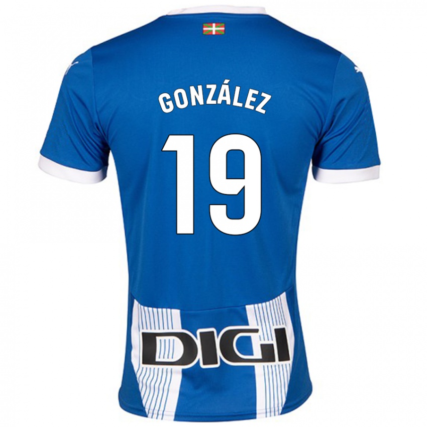 Criança Camisola Aimar González #19 Azul Principal 2024/25 Camisa