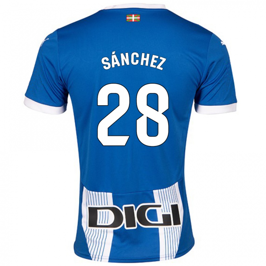 Criança Camisola Ander Sánchez #28 Azul Principal 2024/25 Camisa