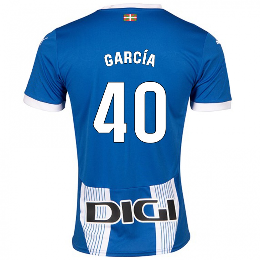 Criança Camisola Álvaro García #40 Azul Principal 2024/25 Camisa