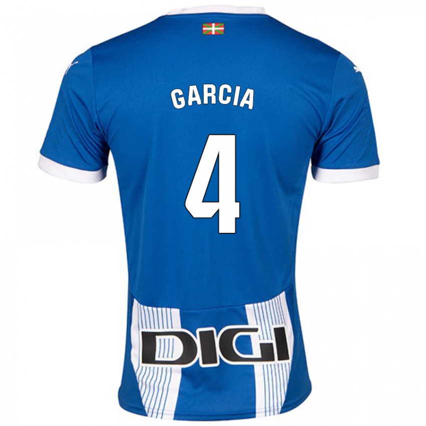 Criança Camisola Pichi García #4 Azul Principal 2024/25 Camisa