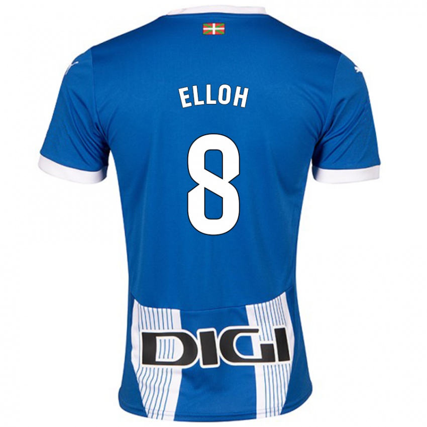 Criança Camisola Rebecca Elloh #8 Azul Principal 2024/25 Camisa