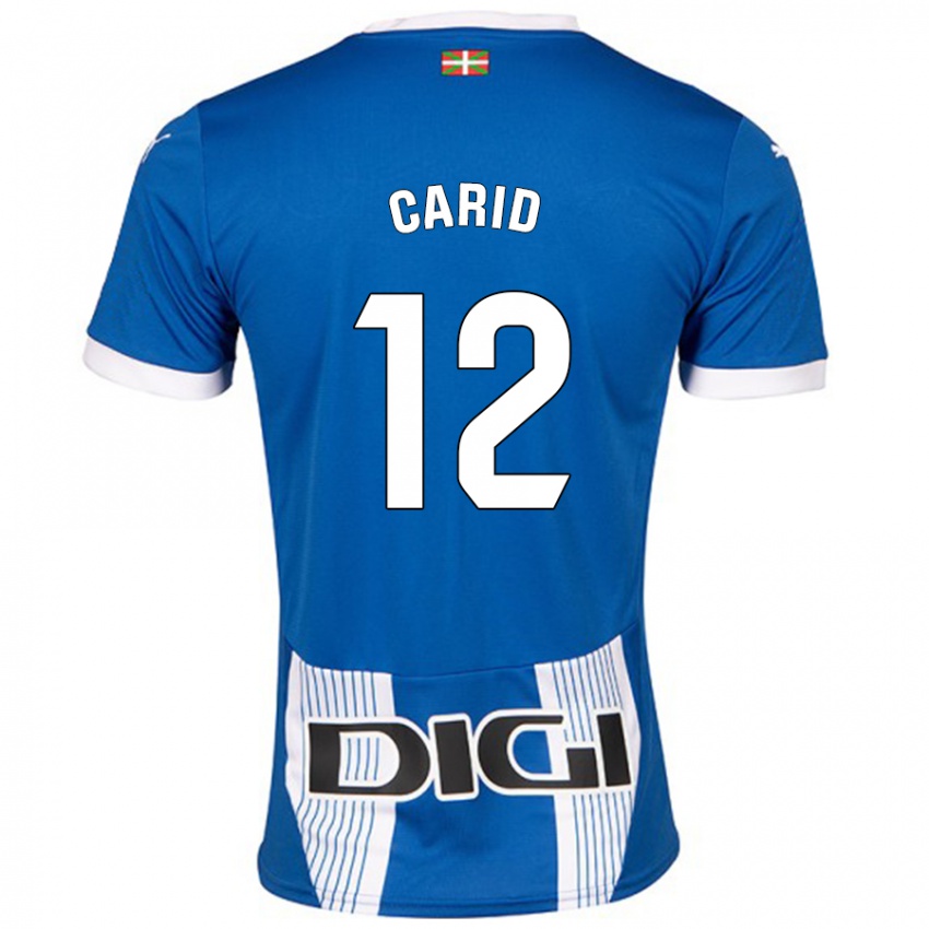 Criança Camisola Andrea Carid #12 Azul Principal 2024/25 Camisa