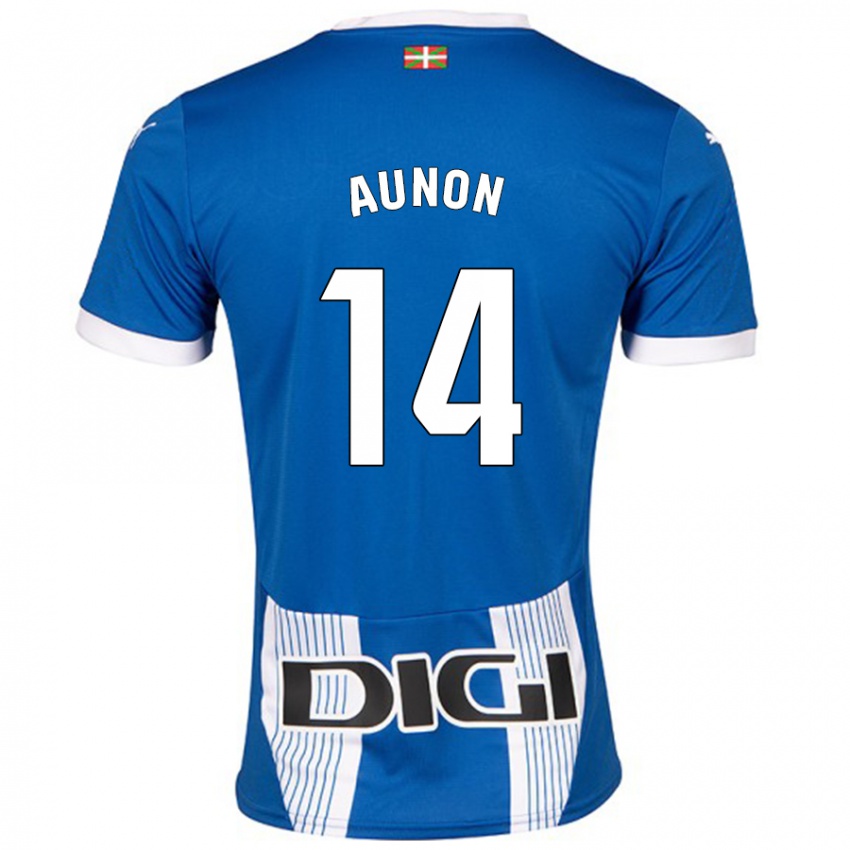 Criança Camisola Cristina Auñón #14 Azul Principal 2024/25 Camisa