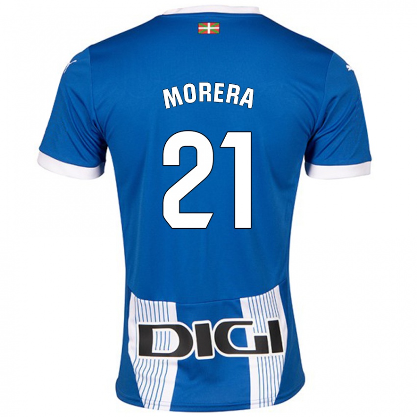 Criança Camisola Carla Morera #21 Azul Principal 2024/25 Camisa