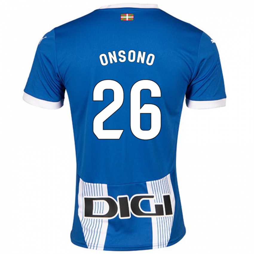 Criança Camisola Lorea Onsoño #26 Azul Principal 2024/25 Camisa