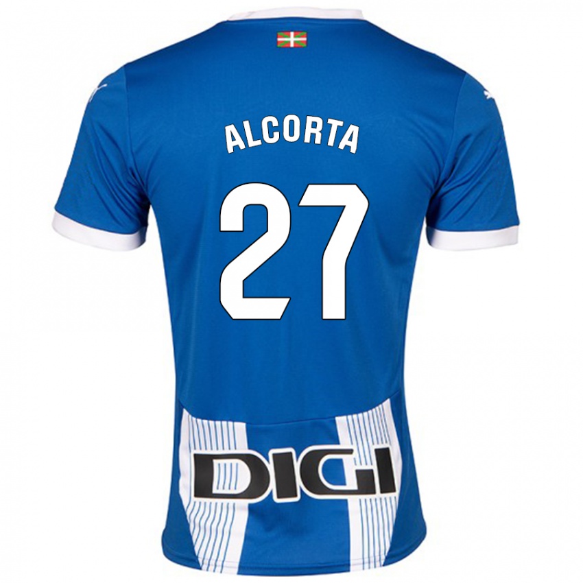 Criança Camisola Alaitz Alcorta #27 Azul Principal 2024/25 Camisa