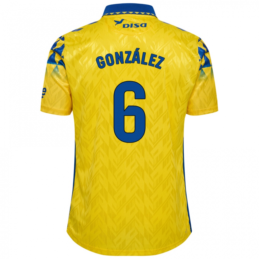 Criança Camisola Fabio González #6 Azul Amarelo Principal 2024/25 Camisa