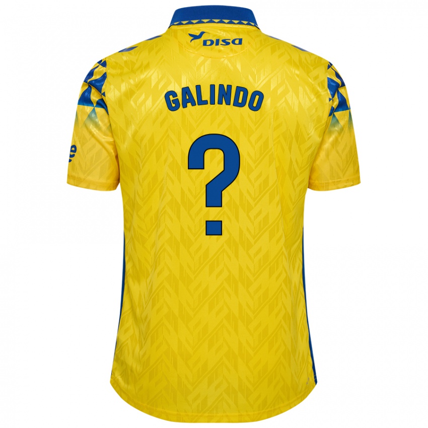 Criança Camisola Cristian Galindo #0 Azul Amarelo Principal 2024/25 Camisa