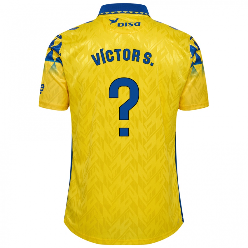 Criança Camisola Víctor Sánchez #0 Azul Amarelo Principal 2024/25 Camisa