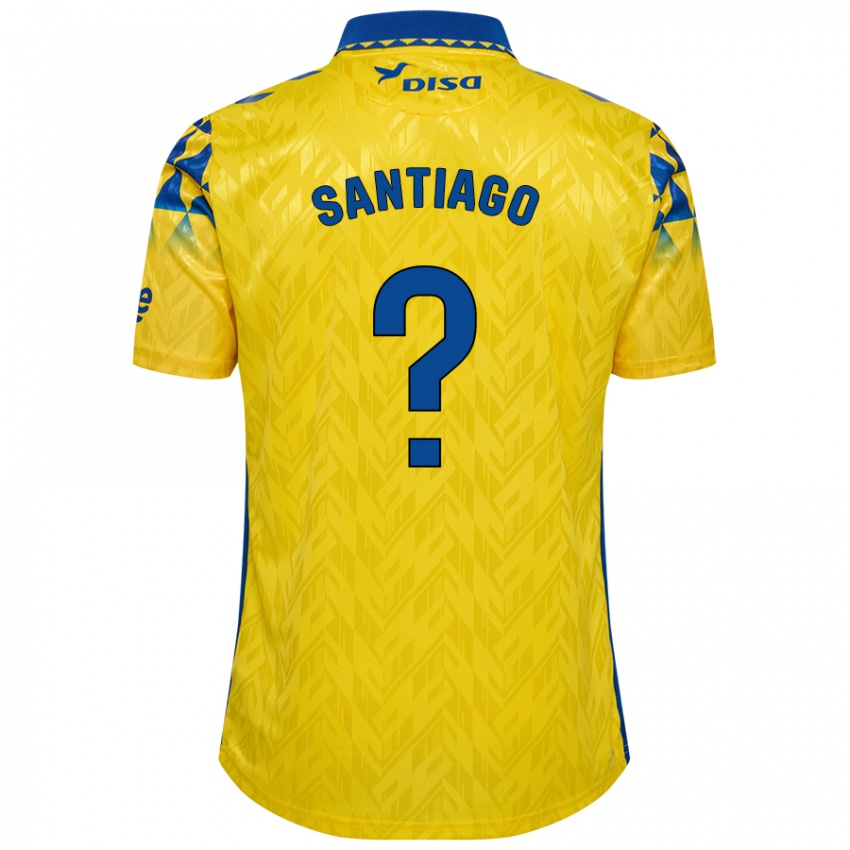 Criança Camisola Eduardo Santiago #0 Azul Amarelo Principal 2024/25 Camisa