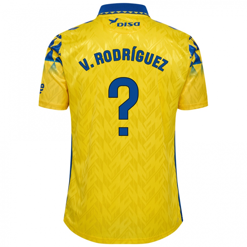 Criança Camisola Carlos Vicente Rodríguez #0 Azul Amarelo Principal 2024/25 Camisa