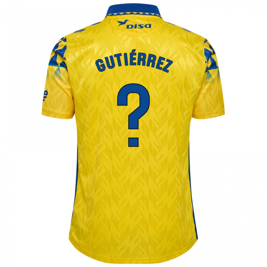 Criança Camisola Marco Gutiérrez #0 Azul Amarelo Principal 2024/25 Camisa