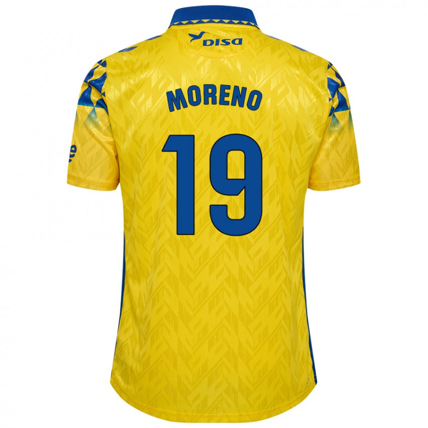 Criança Camisola Fernando Moreno #19 Azul Amarelo Principal 2024/25 Camisa