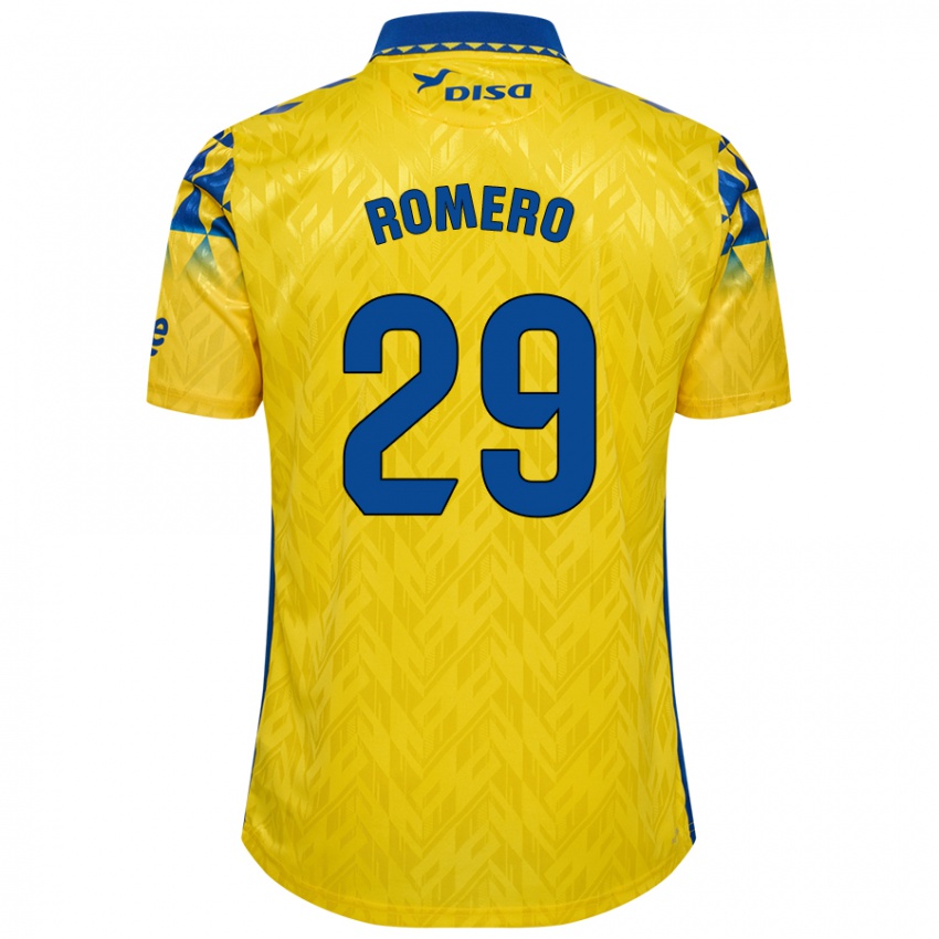 Criança Camisola Elías Romero #29 Azul Amarelo Principal 2024/25 Camisa