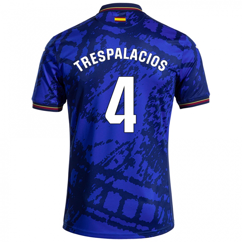 Criança Camisola Adrián Trespalacios #4 Azul Mais Escuro Principal 2024/25 Camisa