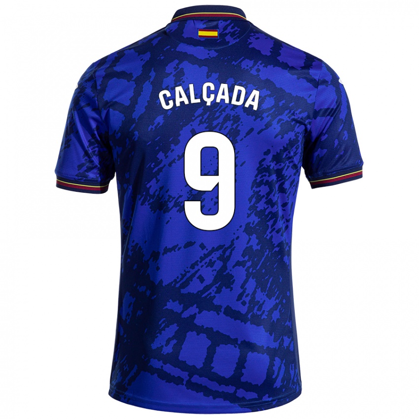 Criança Camisola Gonzalo Calçada #9 Azul Mais Escuro Principal 2024/25 Camisa