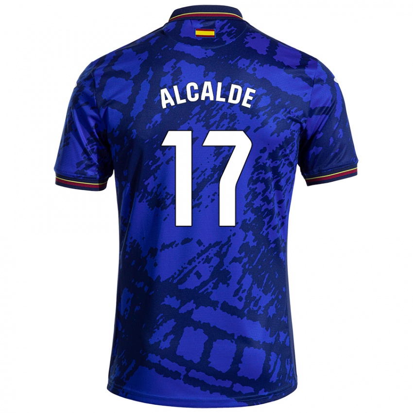 Criança Camisola Jacobo Alcalde #17 Azul Mais Escuro Principal 2024/25 Camisa