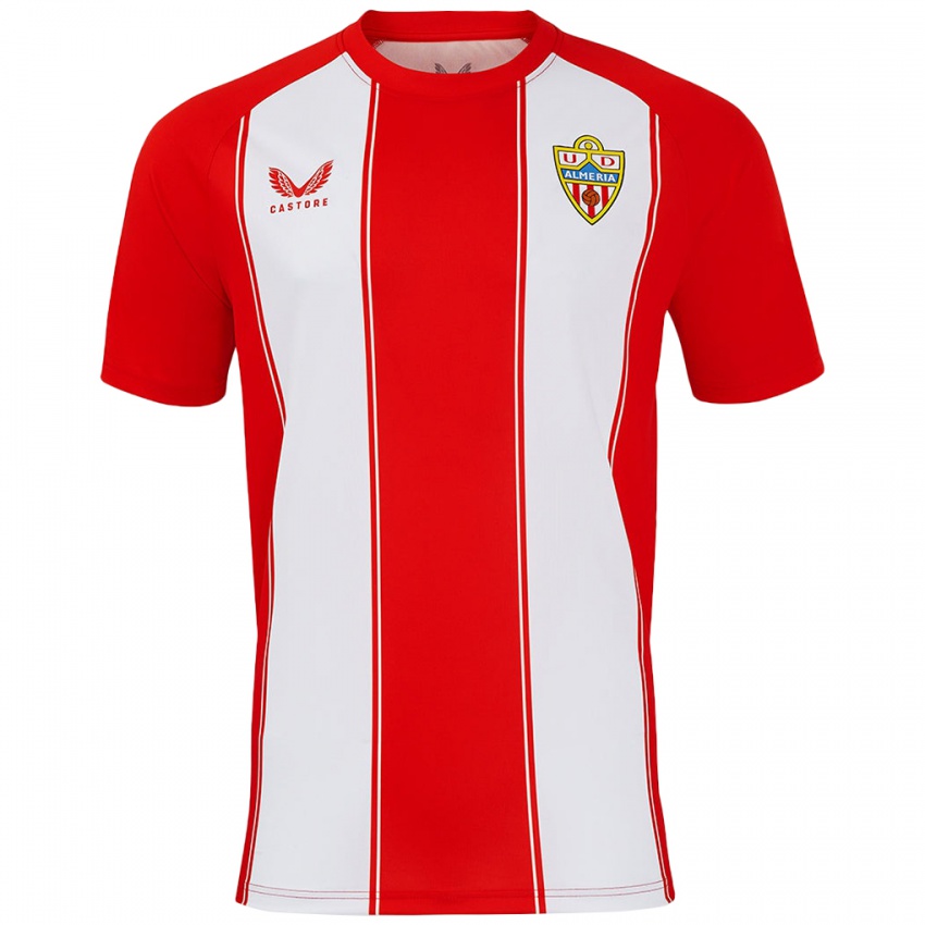 Criança Camisola Jesús García #0 Branco Vermelho Principal 2024/25 Camisa