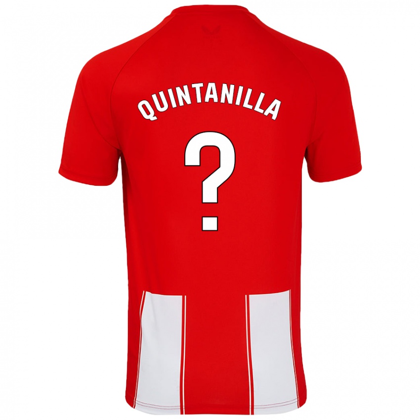 Criança Camisola Rubén Quintanilla #0 Branco Vermelho Principal 2024/25 Camisa