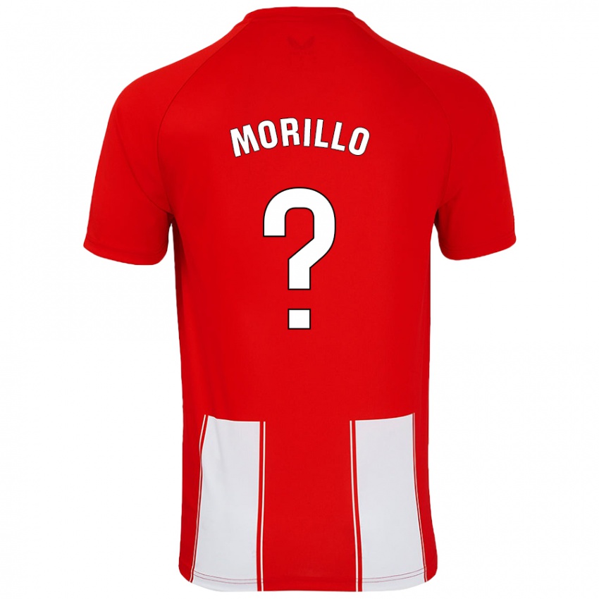 Criança Camisola Manu Morillo #0 Branco Vermelho Principal 2024/25 Camisa