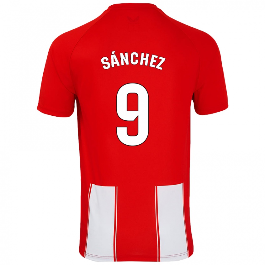 Criança Camisola Loren Sánchez #9 Branco Vermelho Principal 2024/25 Camisa