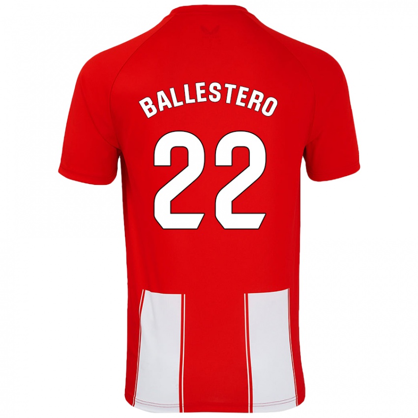 Criança Camisola Carlos Ballestero #22 Branco Vermelho Principal 2024/25 Camisa