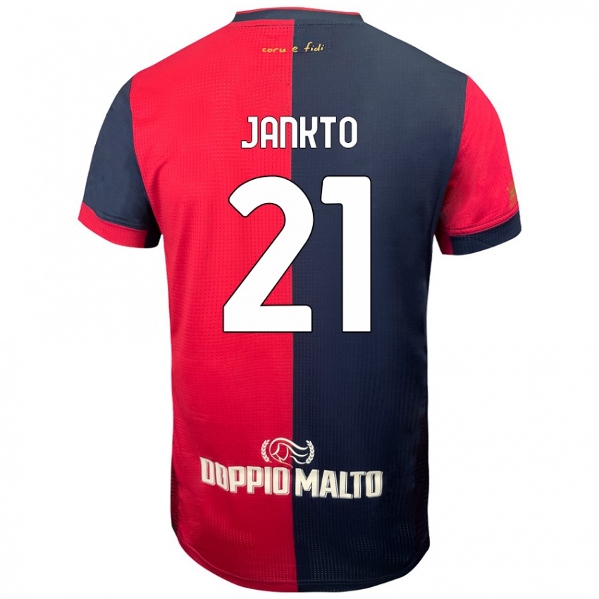 Criança Camisola Jakub Jankto #21 Azul Vermelho Escuro Principal 2024/25 Camisa