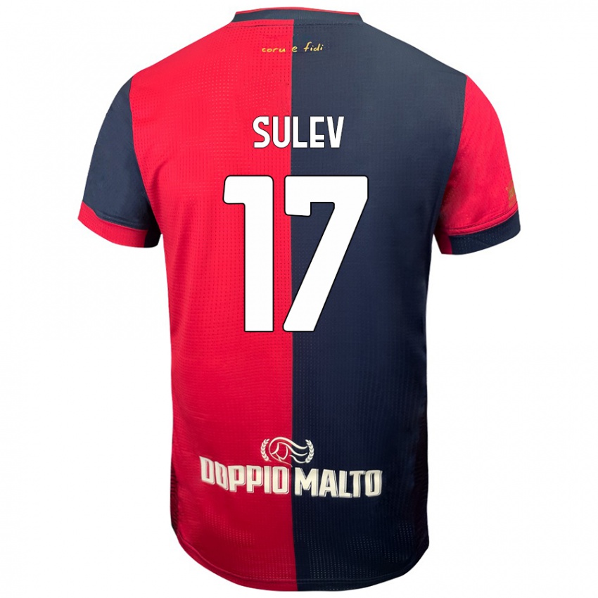 Criança Camisola Ivan Sulev #17 Azul Vermelho Escuro Principal 2024/25 Camisa