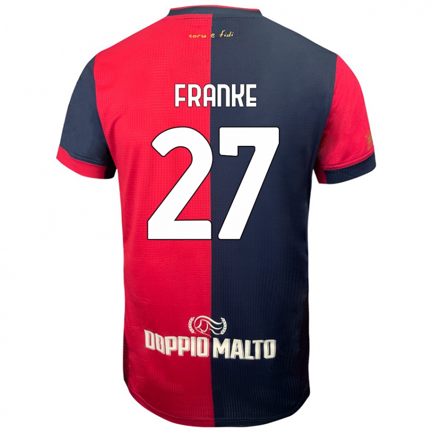 Criança Camisola Antoni Franke #27 Azul Vermelho Escuro Principal 2024/25 Camisa