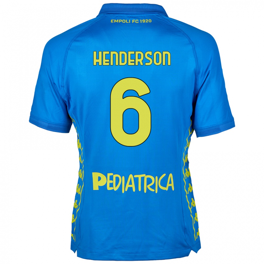 Criança Camisola Liam Henderson #6 Azul Principal 2024/25 Camisa