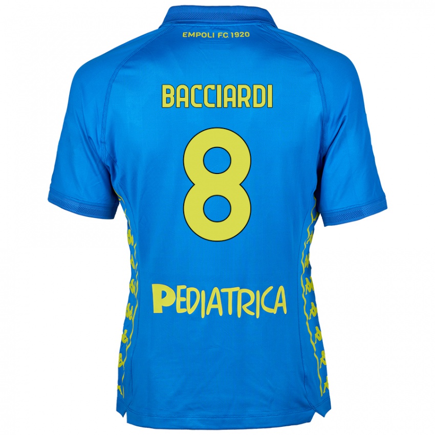 Criança Camisola Andrea Bacciardi #8 Azul Principal 2024/25 Camisa