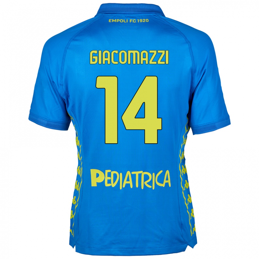 Criança Camisola Sebastián Giacomazzi #14 Azul Principal 2024/25 Camisa