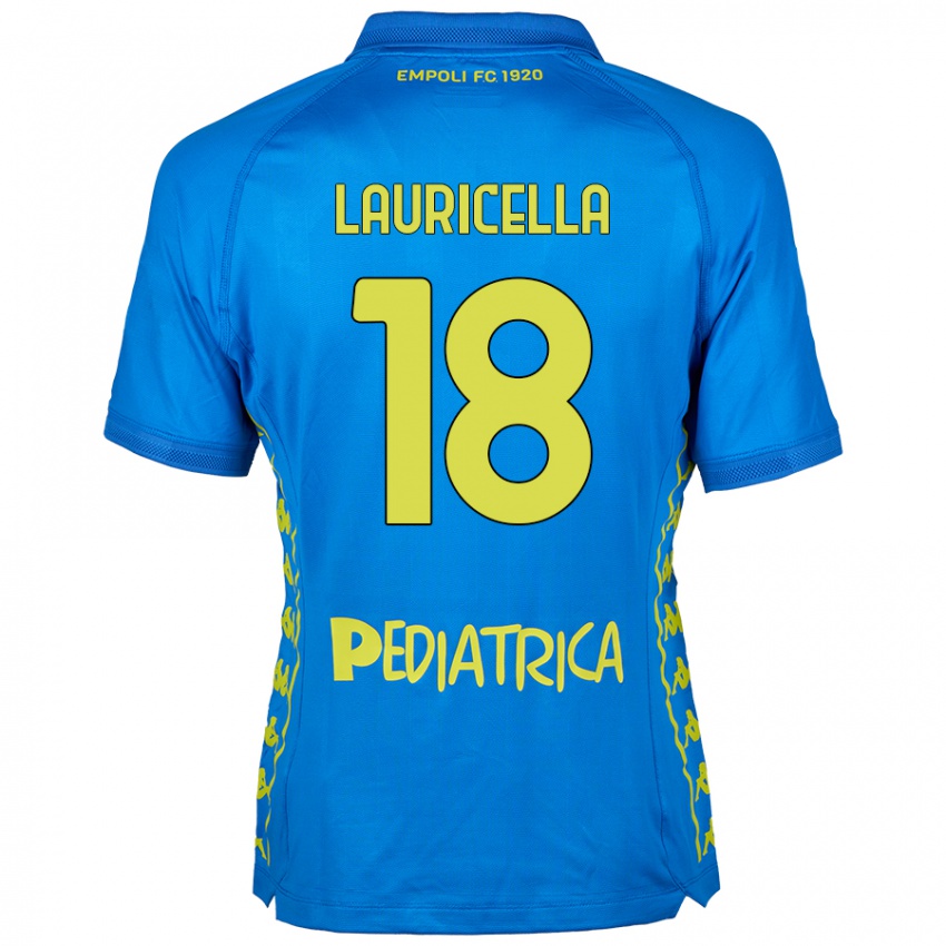 Criança Camisola Giovanni Lauricella #18 Azul Principal 2024/25 Camisa