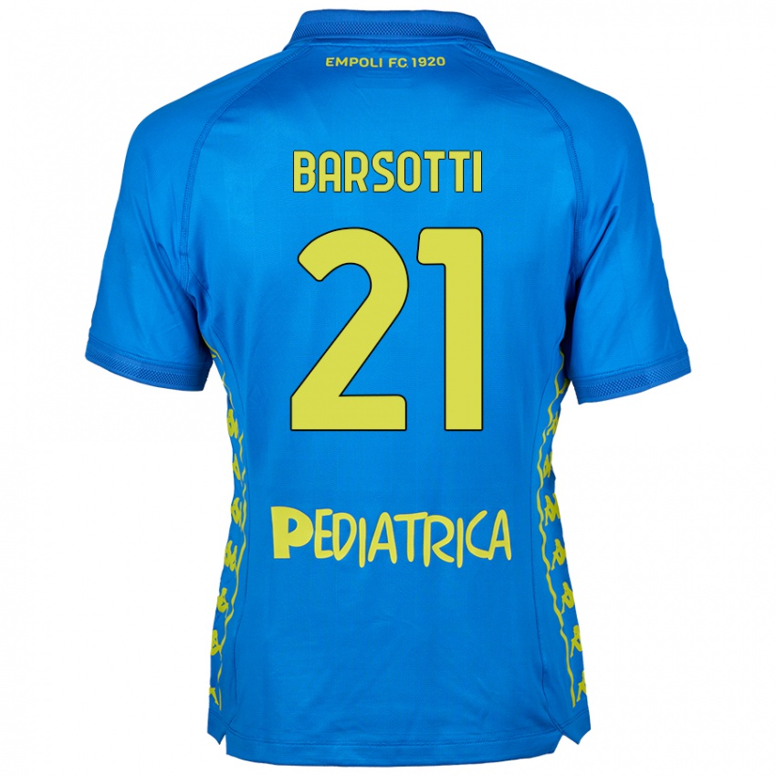 Criança Camisola Leonardo Barsotti #21 Azul Principal 2024/25 Camisa