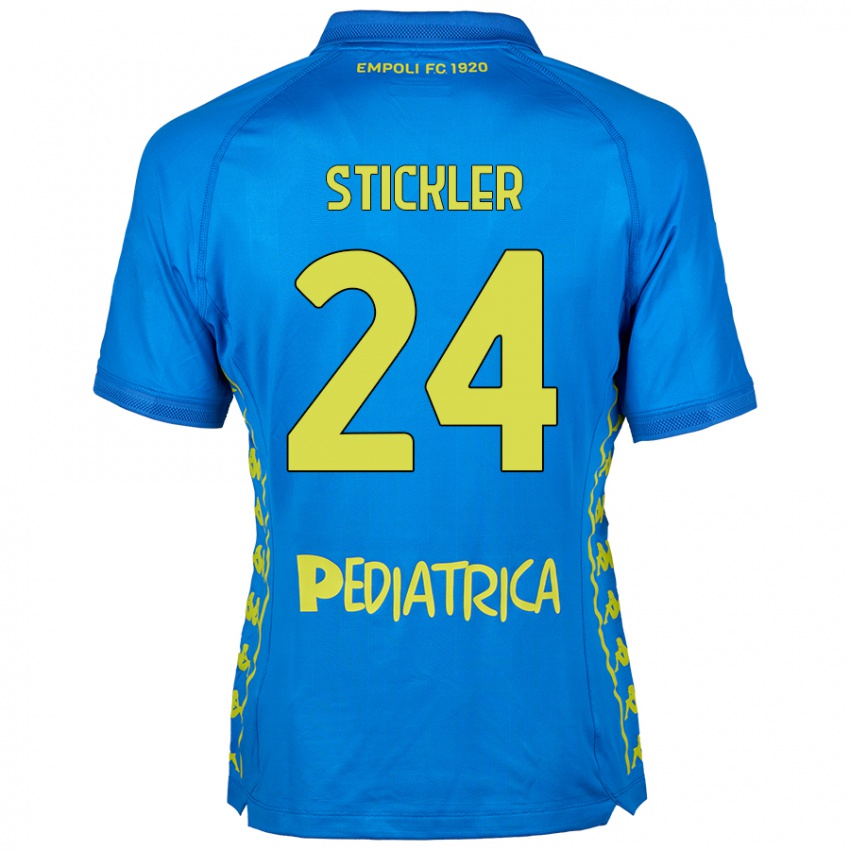 Criança Camisola Mateo Stickler #24 Azul Principal 2024/25 Camisa