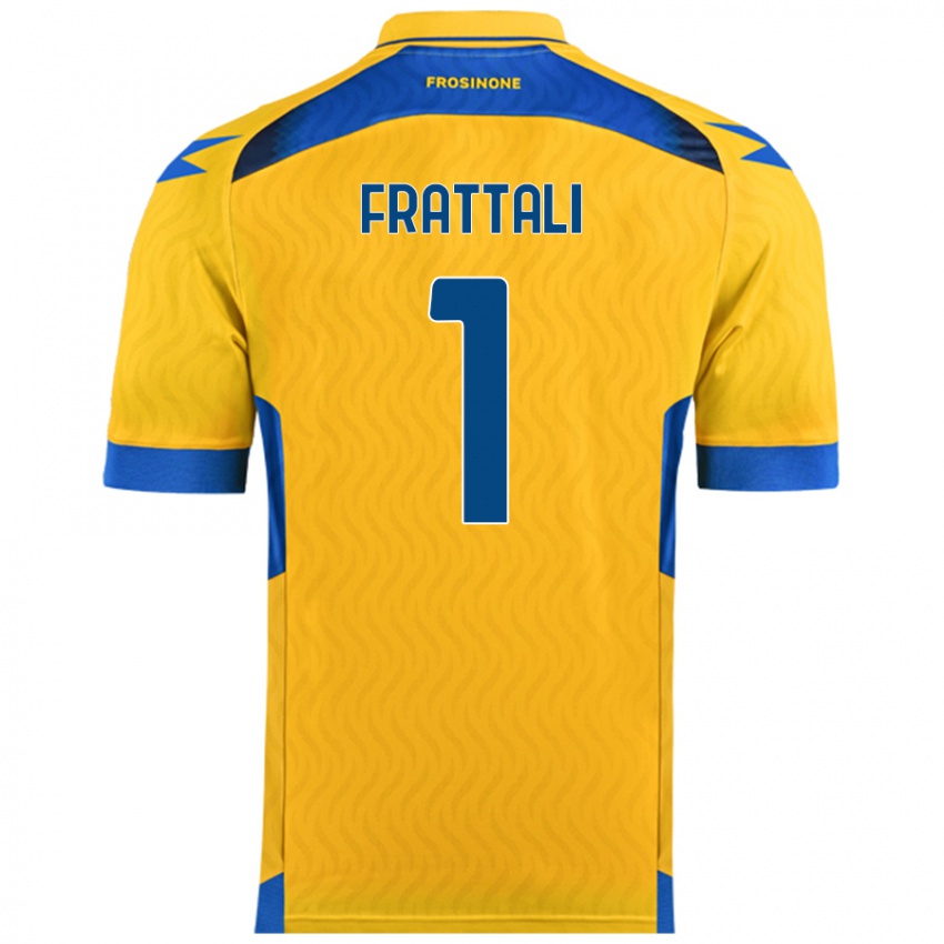 Criança Camisola Pierluigi Frattali #1 Amarelo Principal 2024/25 Camisa