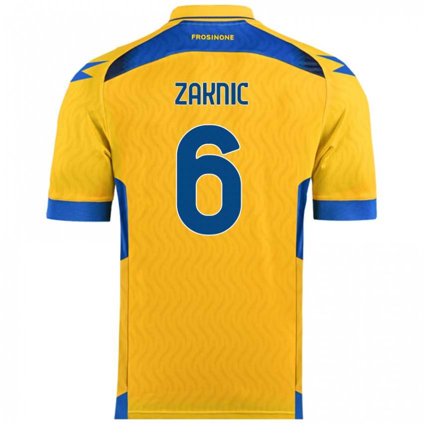 Criança Camisola Lazar Zaknic #6 Amarelo Principal 2024/25 Camisa